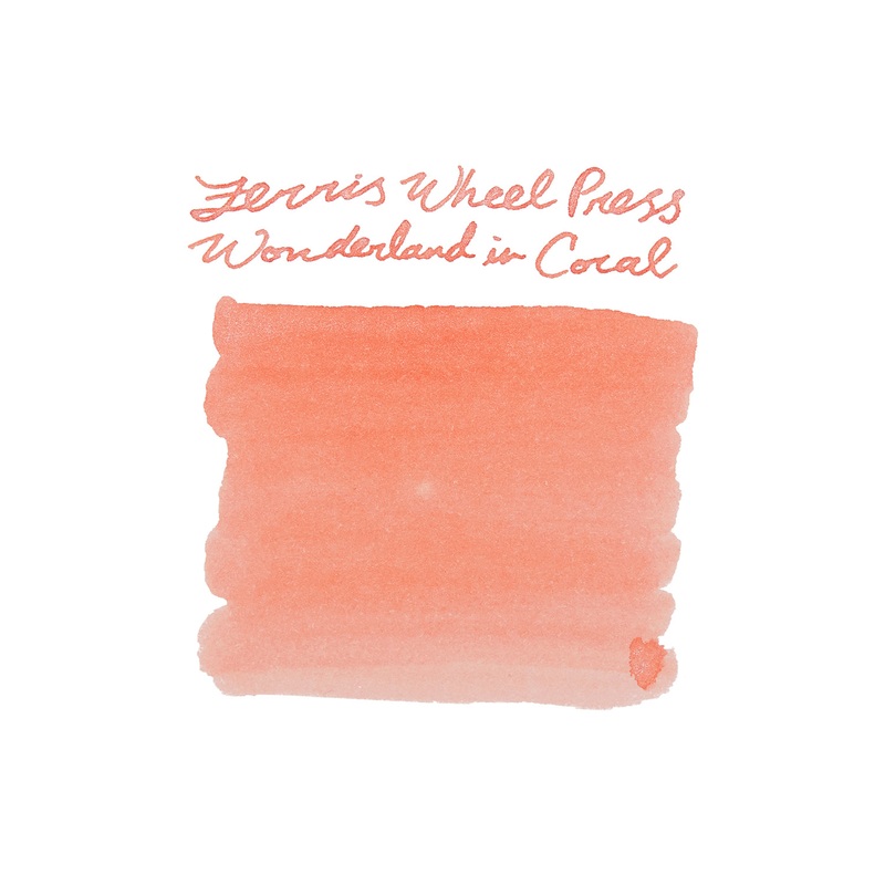 Ferris Wheel Press Wonderland in Coral – Ink Sample