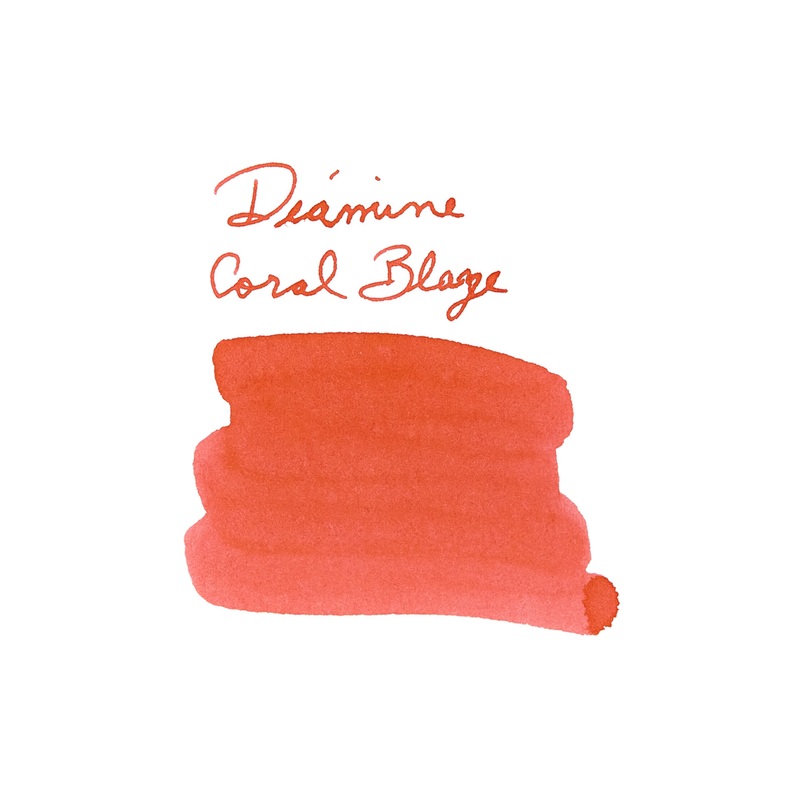 Diamine Forever Coral Blaze – Ink Sample