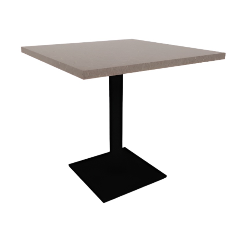 Proof 30″ Square Pedestal Cafe Table with Square Steel Base HPL Top