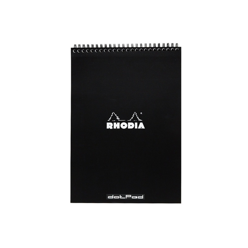 Rhodia No. 18 Top Wirebound A4 Notepad – Black, Dot Grid