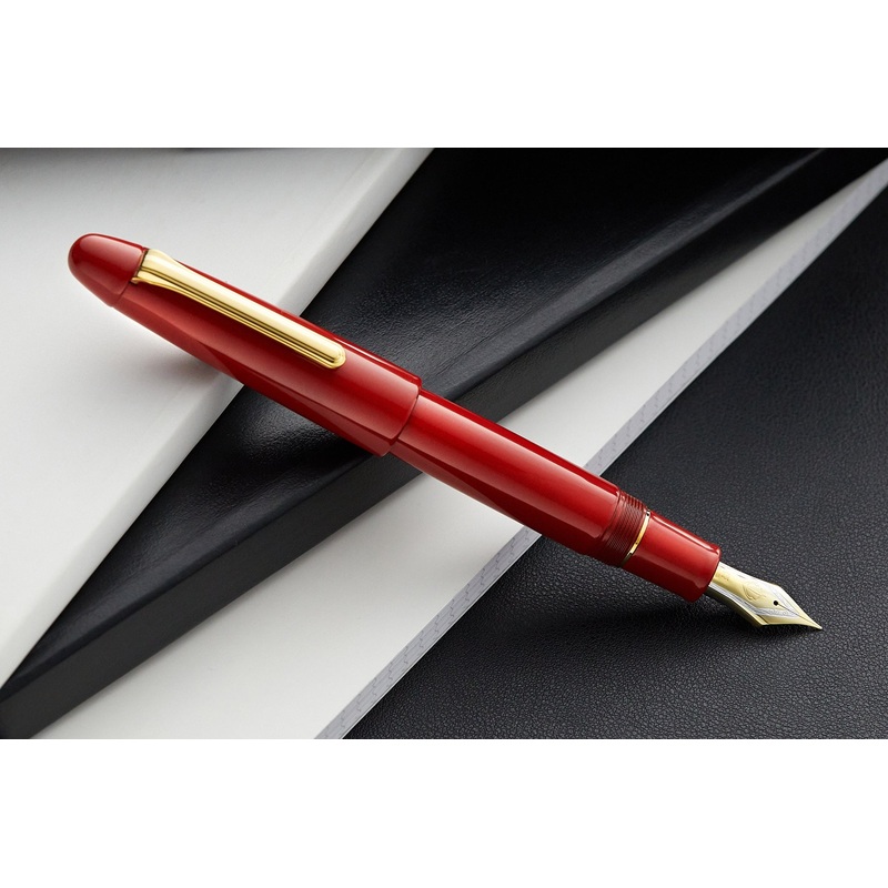Sailor 1911 King of Pens Color Urushi Ebonite Fountain Pen – Cherry Red Medium