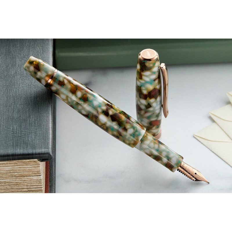 SCRIBO LA DOTTA Fountain Pen – Travertino (Limited Edition) 14k Flex Extra-Fine