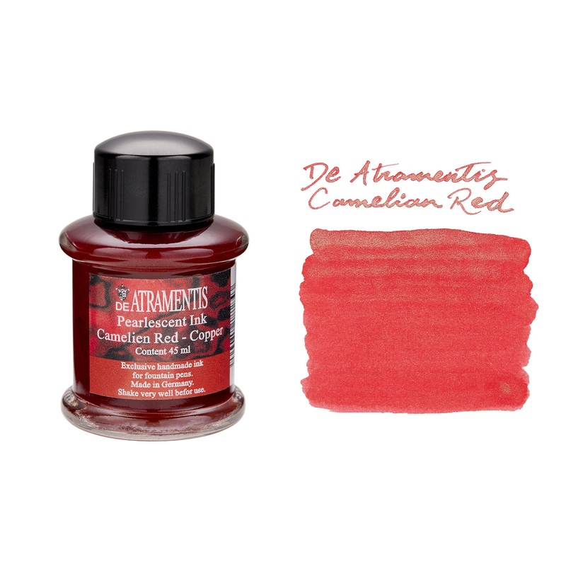 De Atramentis Pearlescent Camelien Red-Copper – 45ml Bottled Ink