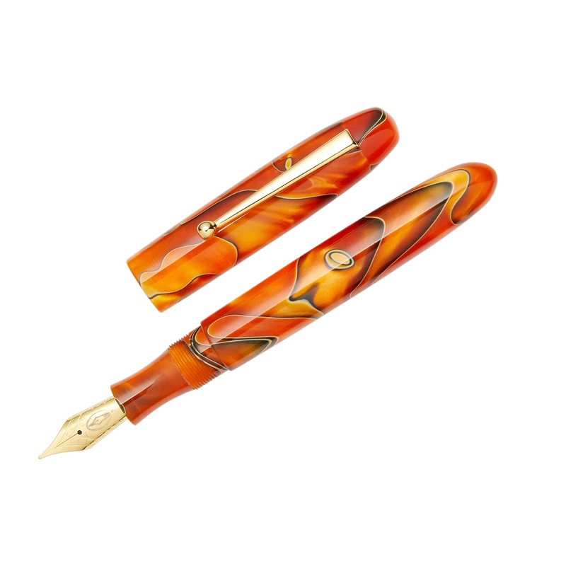 Edison Collier Fountain Pen – Persimmon Swirl Extra-Fine