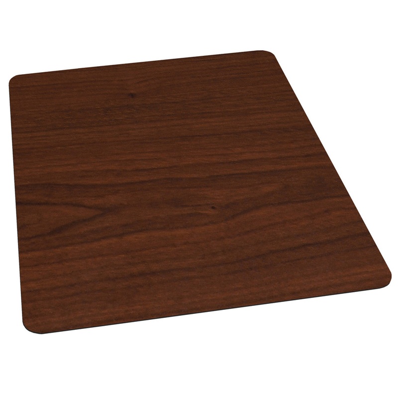 OS Trendsetter Designer Rectangular Chair Mat for Medium Pile Carpet Dark Cherry