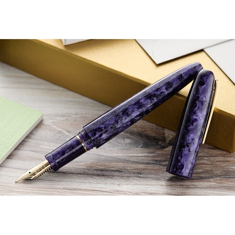 SCRIBO PIUMA Fountain Pen – Ametista (Limited Edition) 14k Flex Extra-Fine