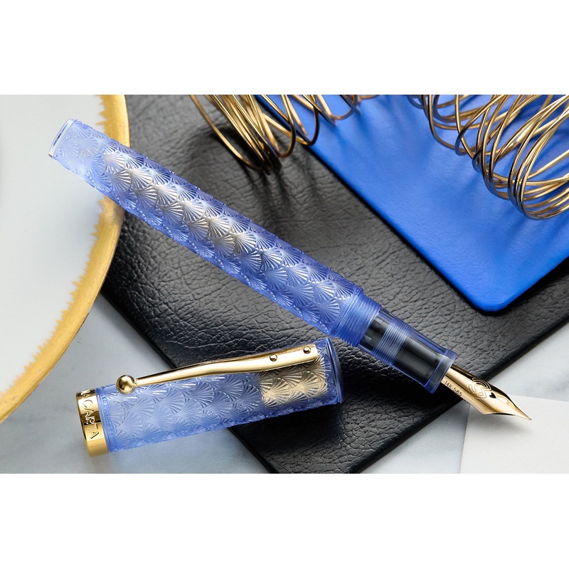Magna Carta Mag 600 Fountain Pen – Art Deco Blue (Special Edition) 14k Flex