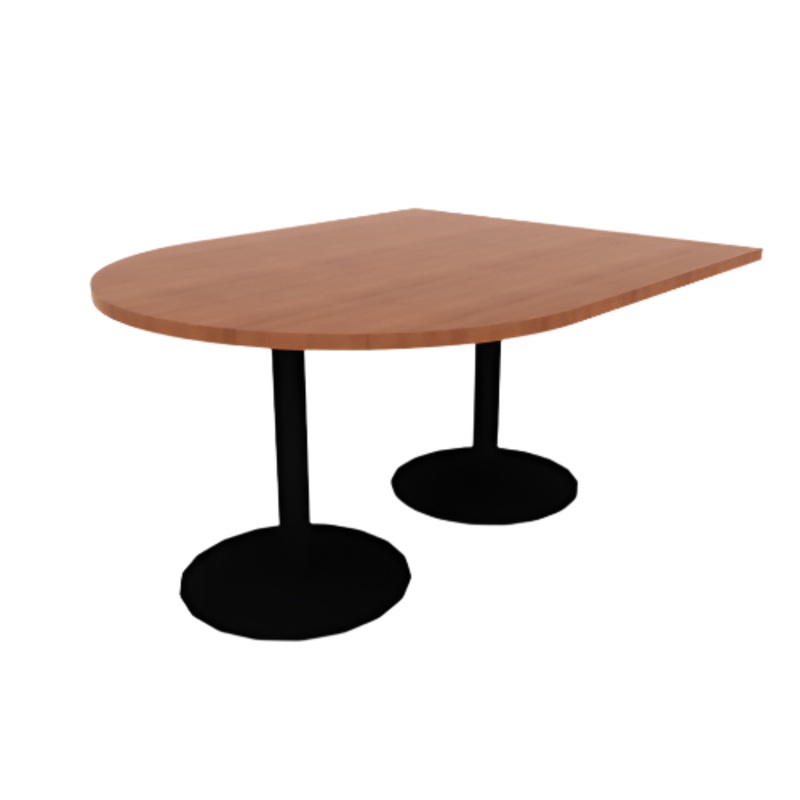 Proof 48″ x 60″ Horseshoe Pedestal Cafe Table with Round Steel Base Pair HPL Top