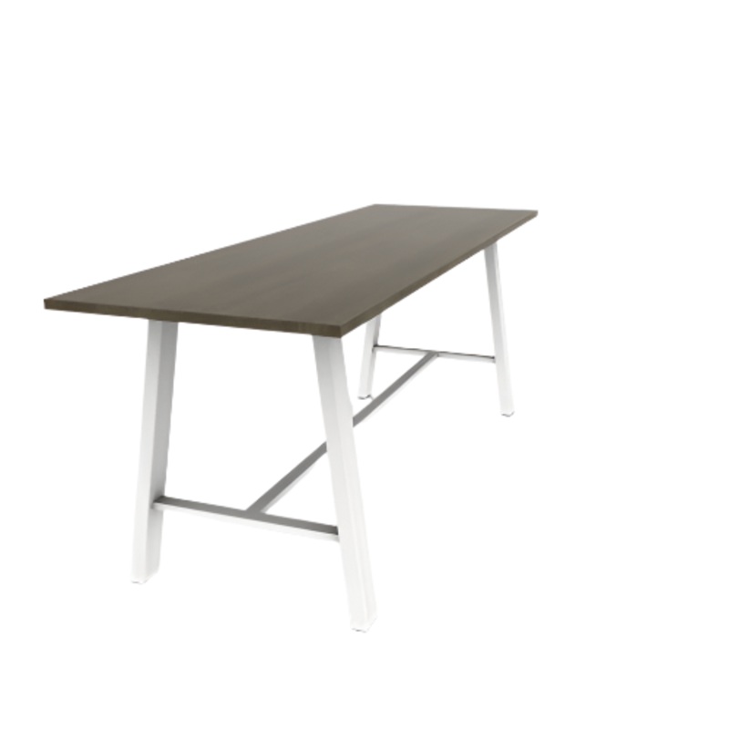 108″W x 36″D x 41″H Midtown Solid Wood Top Standing Height Boardroom Table