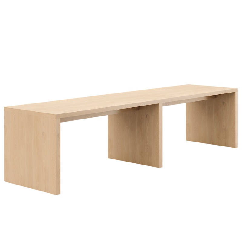 Loci 168″W x 42″D Stained Wood Boardroom Table