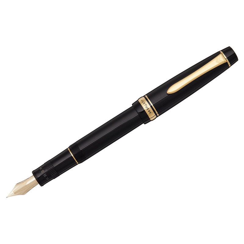 Pilot Justus 95 Fountain Pen – Black/Gold Soft Fine