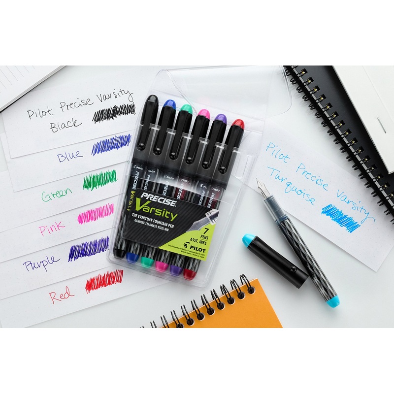 Pilot Precise Varsity Fountain Pen – Assorted 7-Pack