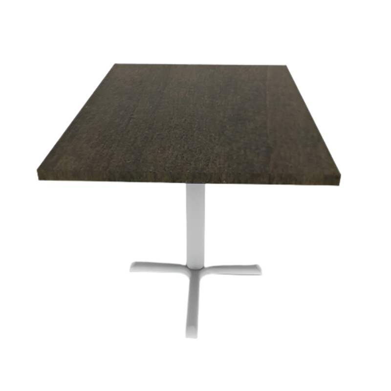 Proof 30″ x 42″ Rectangle Pedestal Cafe Table with X-Style Base Solid Wood Top