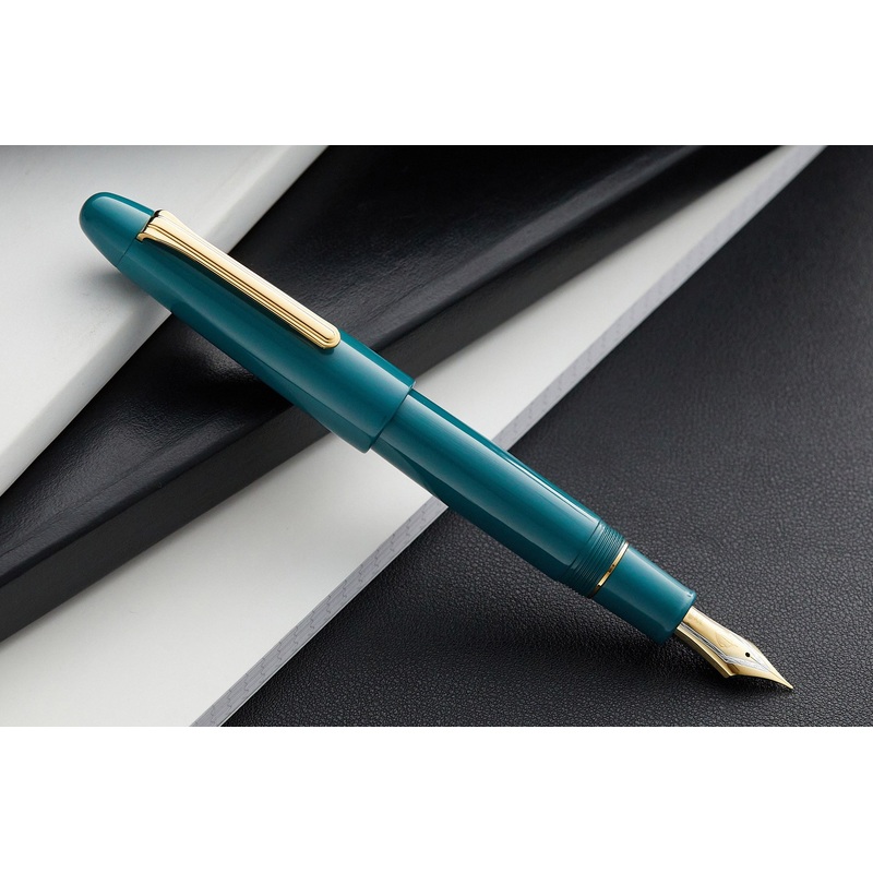 Sailor 1911 King of Pens Color Urushi Ebonite Fountain Pen – Teal Blue Medium