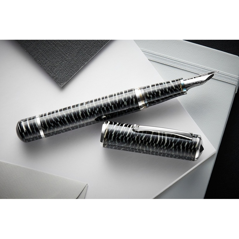 Montegrappa Celluloid Masters Arte Fountain Pen – Zebra (Limited Edition) Fine