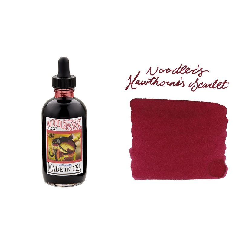 Noodler’s Hawthorne’s Scarlet – 4.5oz Bottled Ink with Free Charlie Pen