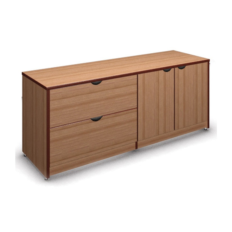 OS 29” H 2 Drawer Lateral and Storage with Locks Mahogany