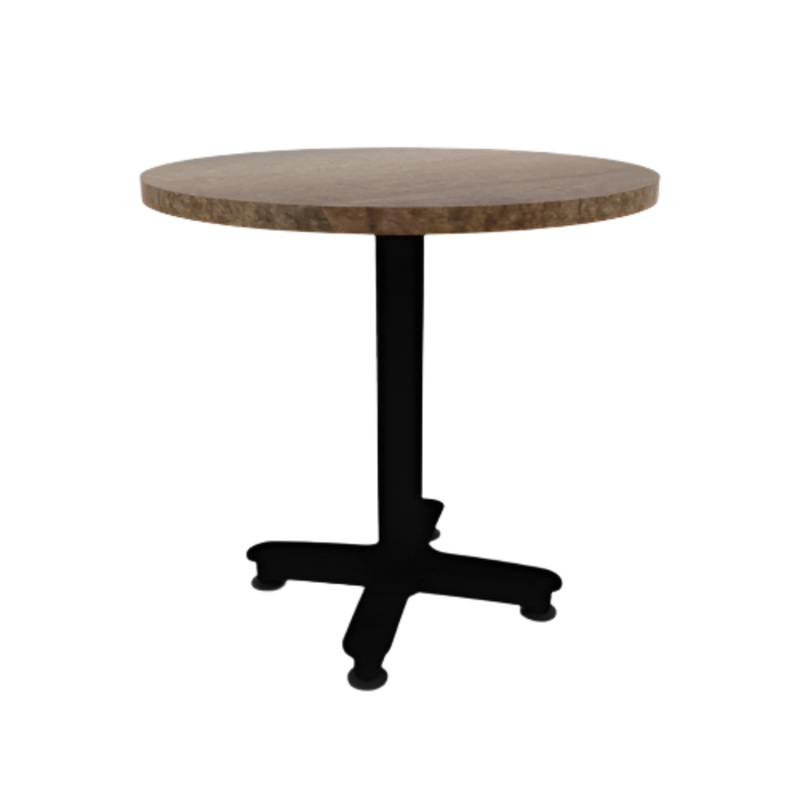 Proof 30″ Dia Round Pedestal Cafe Table with Arched Base Solid Wood Top