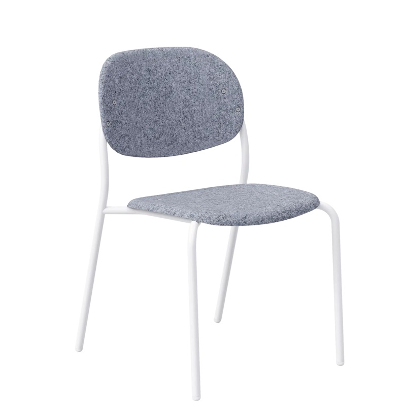 Tioga Armless Guest Chair with Upholstered Seat and Laminate Back