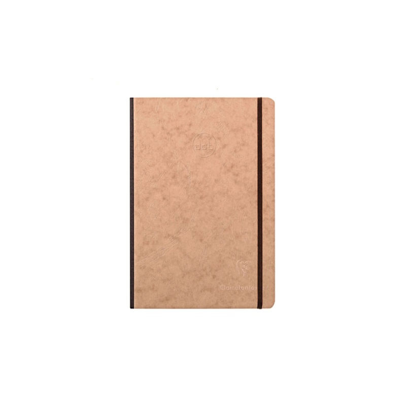 Clairefontaine Basic Clothbound A5 Notebook – Tan, Dot Grid