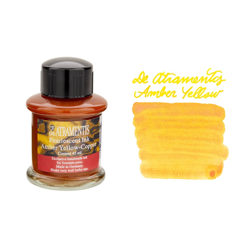 De Atramentis Pearlescent Amber Yellow-Copper – 45ml Bottled Ink