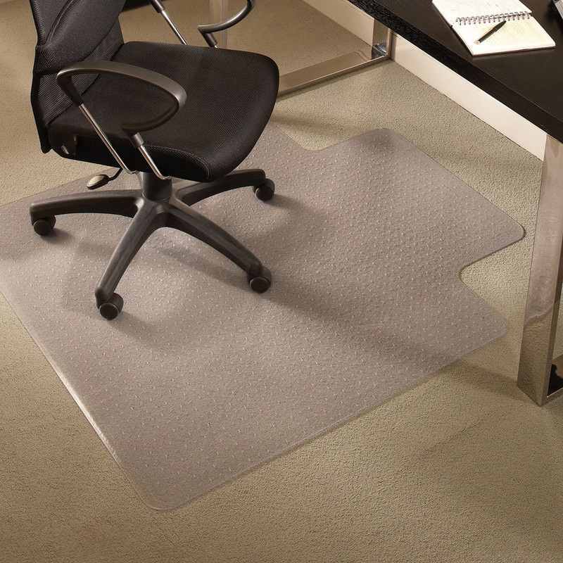 Everlife Clear Chair Mat for Medium Pile Carpet, 36″ x 48″ with Lip