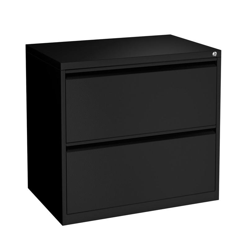OS 2 Drawer Lateral File Cabinet Black