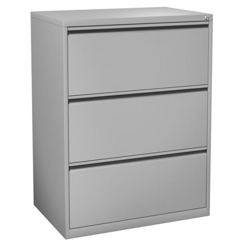 OS 3 Drawer Lateral File Cabinet Black