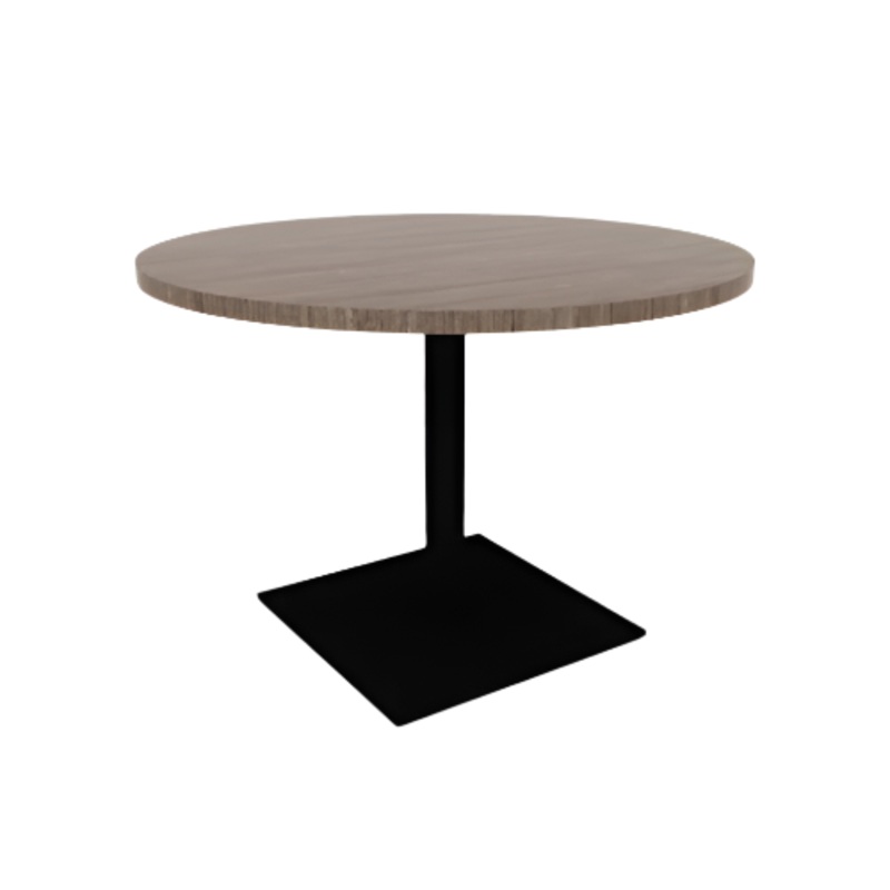 Proof 42″ Dia Round Pedestal Cafe Table with Square Steel Base HPL Top