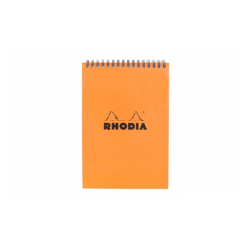 Rhodia No. 16 Top Wirebound A5 Notepad – Orange, Lined