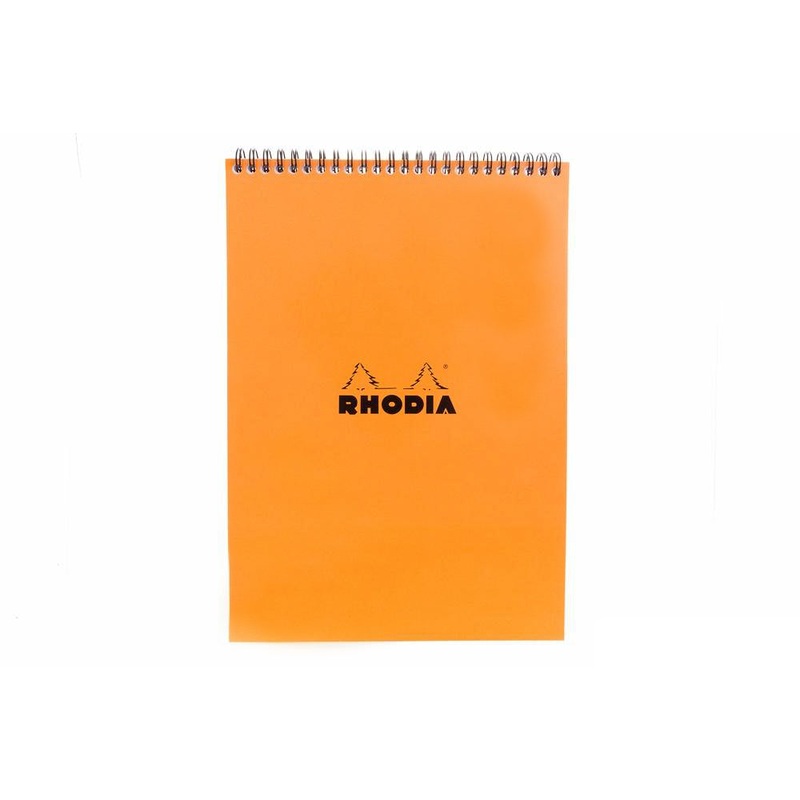 Rhodia No. 18 Top Wirebound A4 Notepad – Orange, Graph