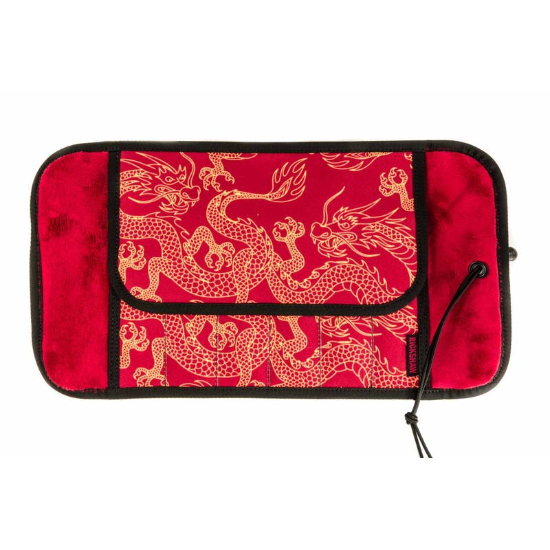 Rickshaw Bagworks Deluxe 6-Pen Roll – Red/Gold Dragon