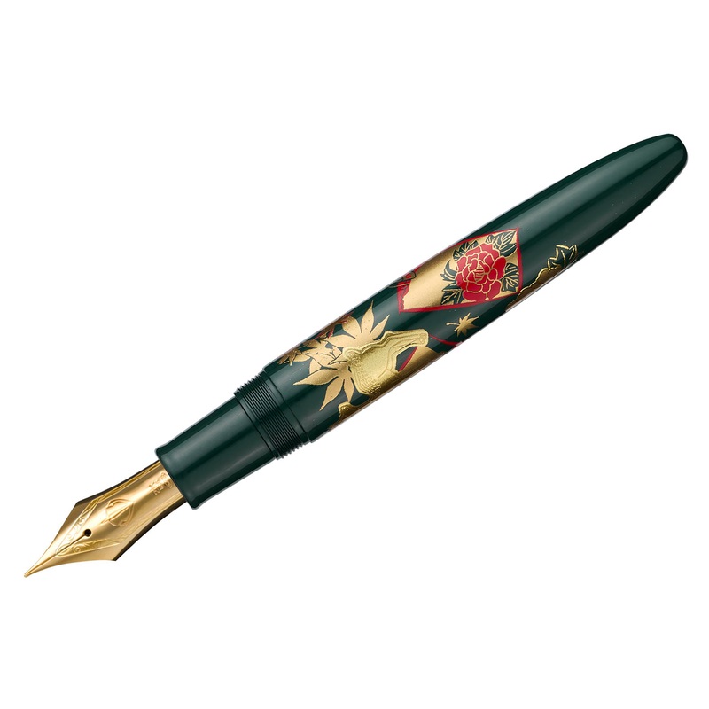 Sailor 1911 King of Pens Maki-e Fountain Pen – Hanafuda Ino-shika-cho (Limited Edition) Medium