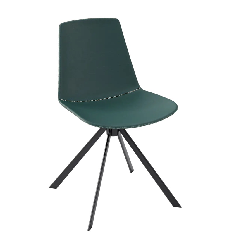 Zoso Contemporary Faux Leather Swivel Guest Chair