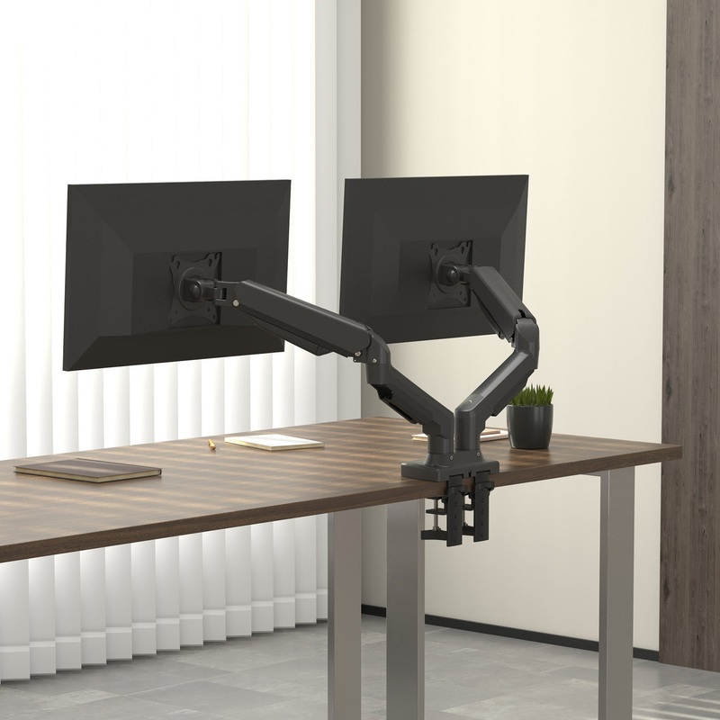 OS Dual Monitor Arm Charcoal