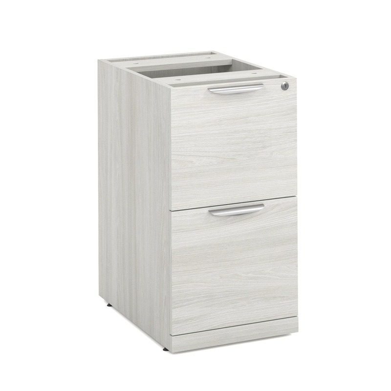 OS Laminate 2 Drawer Deluxe Full Pedestal – File/File Arcadia White
