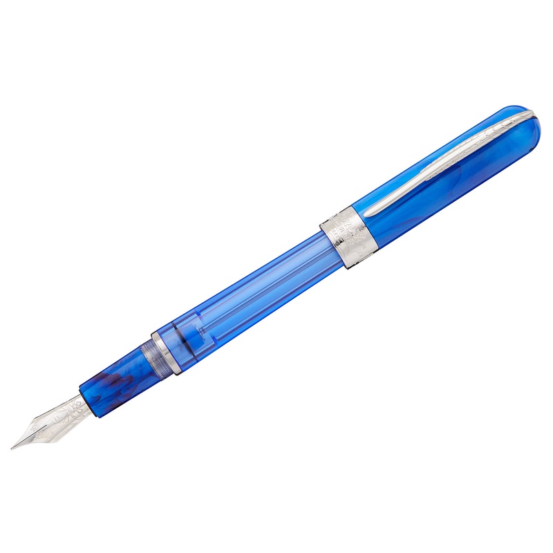 Pineider Avatar UR Twin Tank Touchdown Fountain Pen – Neptune Blue Extra-Fine