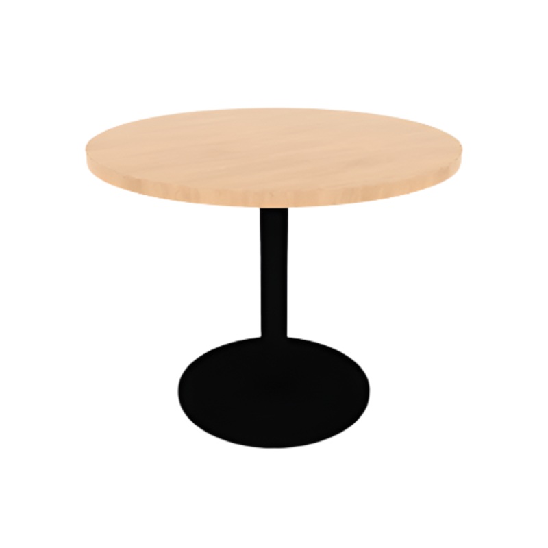 Proof 36″ Dia Round Pedestal Cafe Table with Round Steel Base TFL Top 3MM PVC Edge