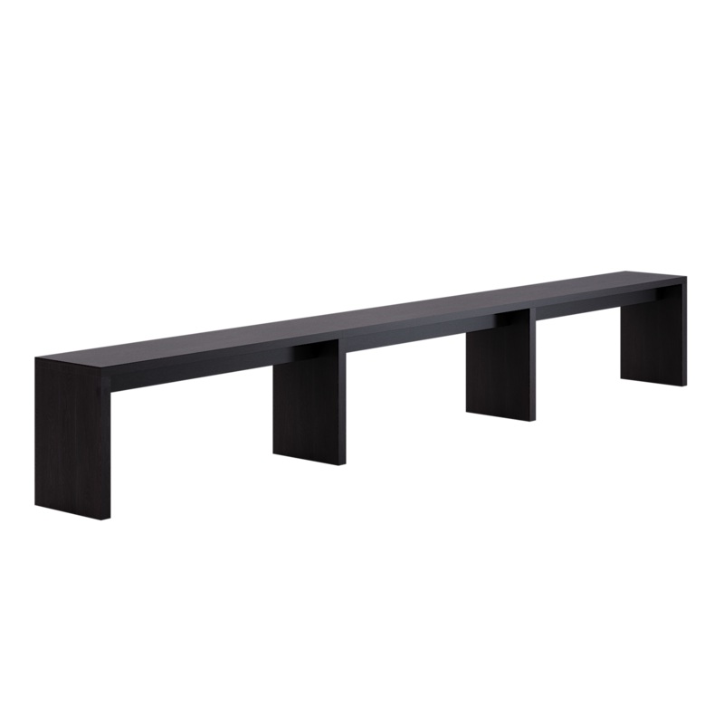 Loci 21 ft. Long Stained Wood Collaborative Table