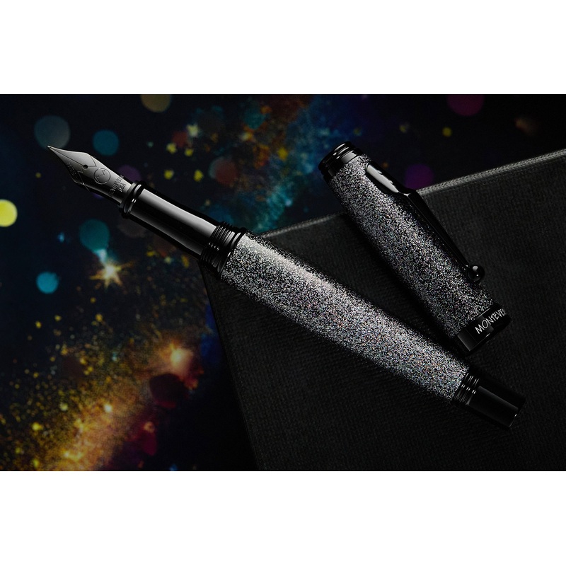 Monteverde Invincia Fountain Pen – Black Sparkle City (Special Edition) Extra-Fine