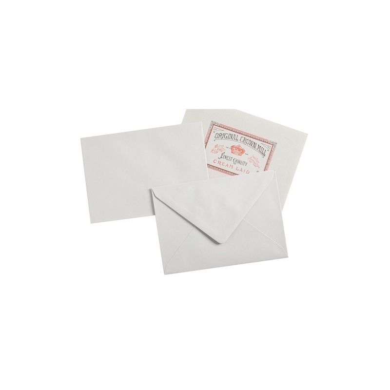 Original Crown Mill Classic Laid Small Envelopes – Grey