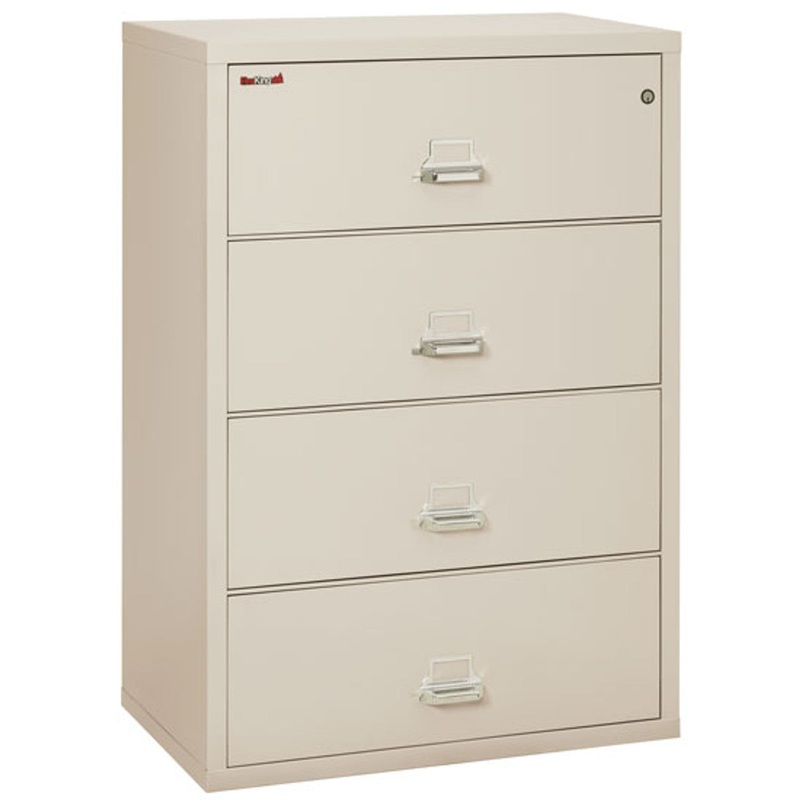 OS 4 Drawer Letter and Legal Lateral File Cabinet – 37-1/2″ Wide Parchment