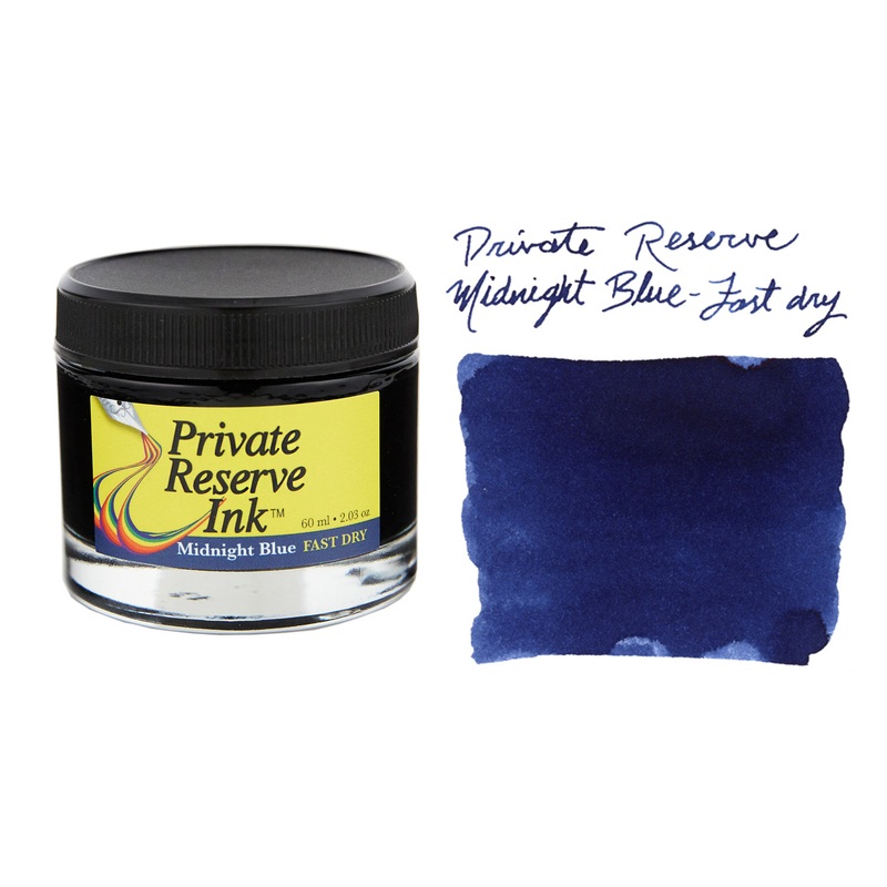 Private Reserve Midnight Blue Fast Dry – 60ml Bottled Ink