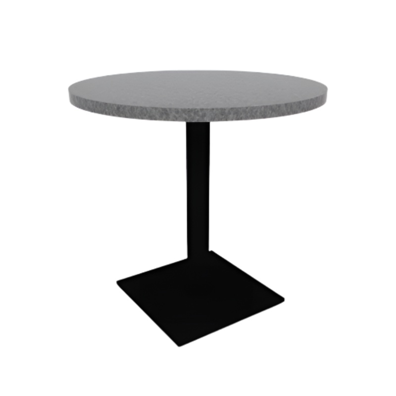 Proof 30″ Dia Round Pedestal Cafe Table with Square Steel Base HPL Top