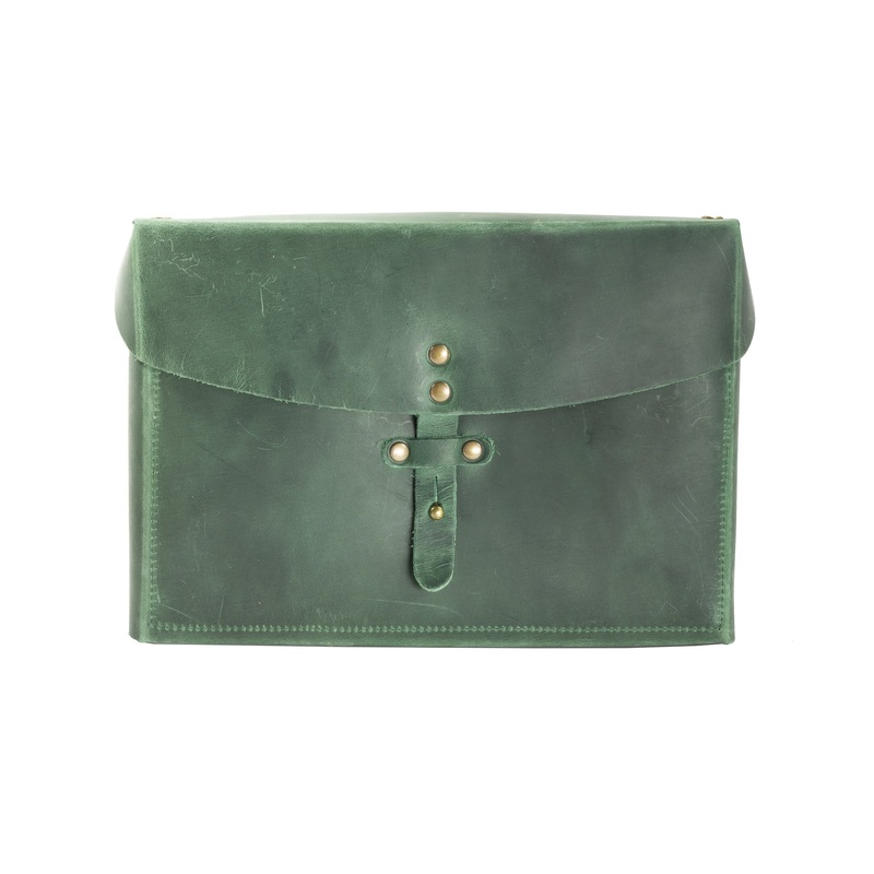 Galen Leather Writer’s Medic Bag – Crazy Horse Forest Green