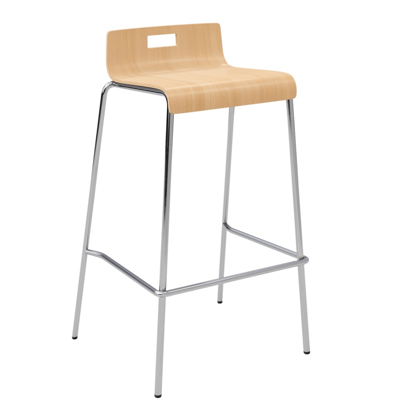 Jive Low Back Wood Laminate Bar Stool