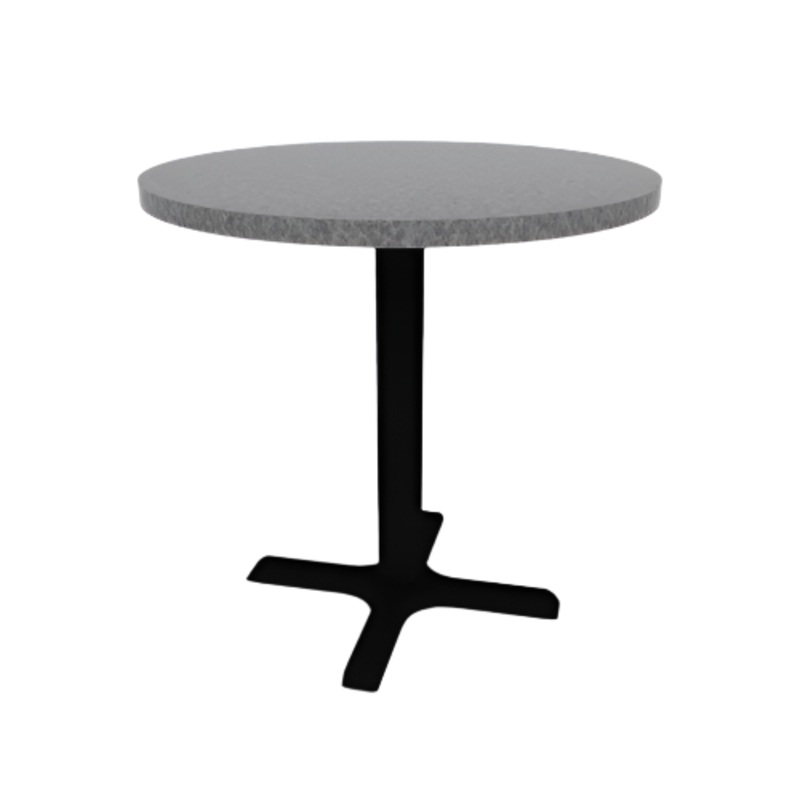 Proof 30″ Dia Round Pedestal Cafe Table with X-Base HPL Top