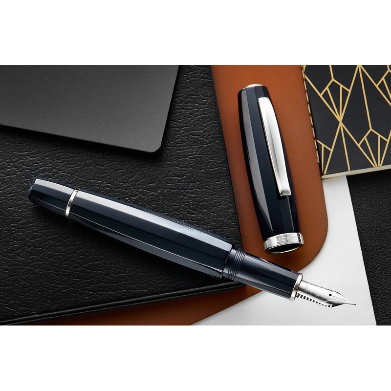 SCRIBO FEEL Fountain Pen – Blue Black 14k Flex Extra-Fine
