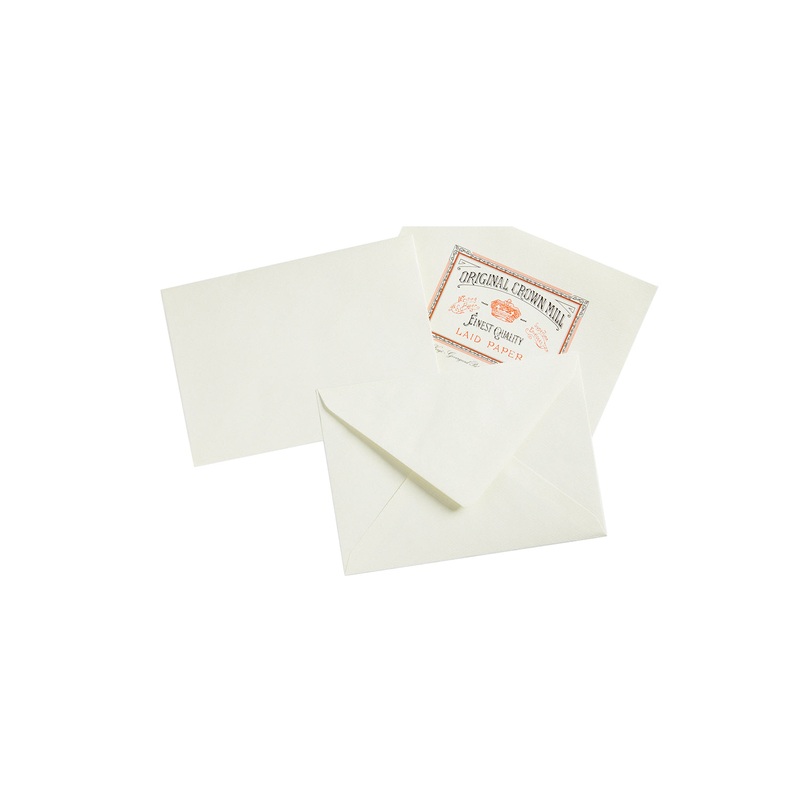 Original Crown Mill Classic Laid Small Envelopes – Cream