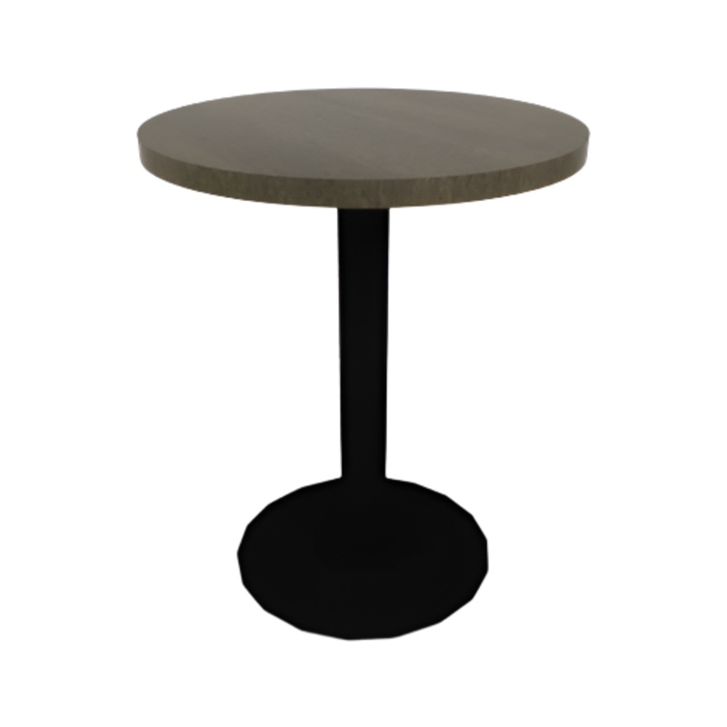 Proof 24″ Dia Round Pedestal Cafe Table with Round Base Solid Wood Top